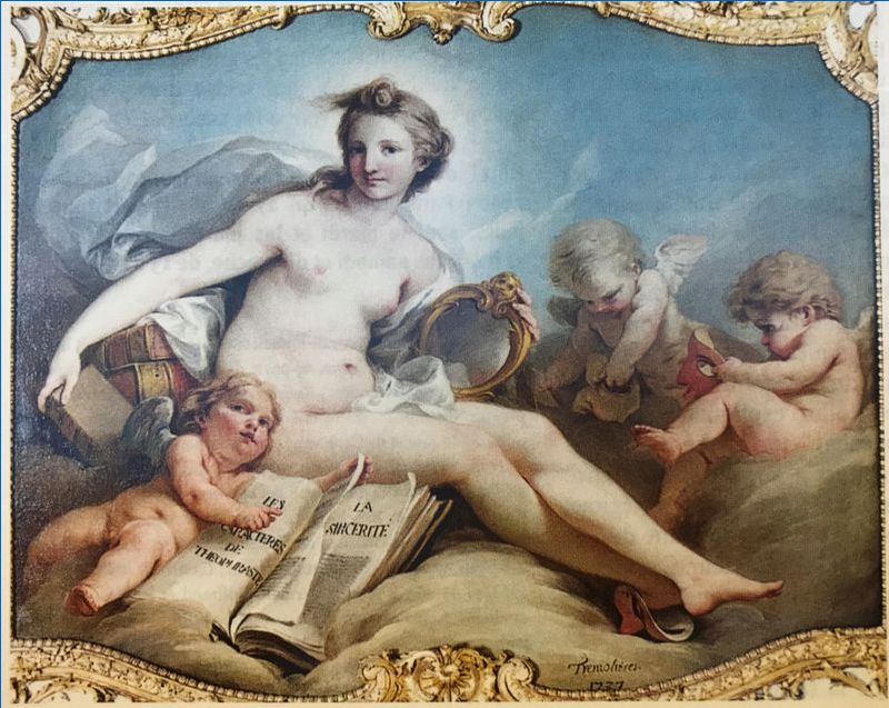 Pierre-Charles Trmolires (1703-1739), ALIGN=BOTTOM  BORDER=1><BR><I>Les
	caractres de Thophraste ou la sincrit</I>,
	par Pierre-Charles Trmolires, Paris, Htel de
	Soubise (petite chambre de la princesse)</P>
	<P STYLE=